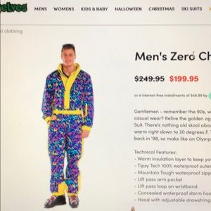 Tipsy elves skiing onesie